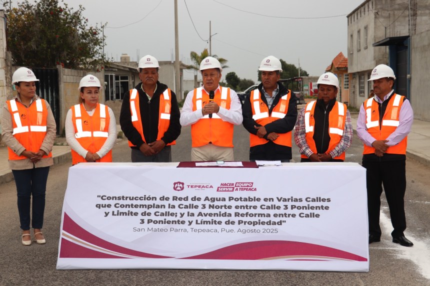 Obra de agua potable mejorará calidad de vida en San Mateo&nbsp;Parra